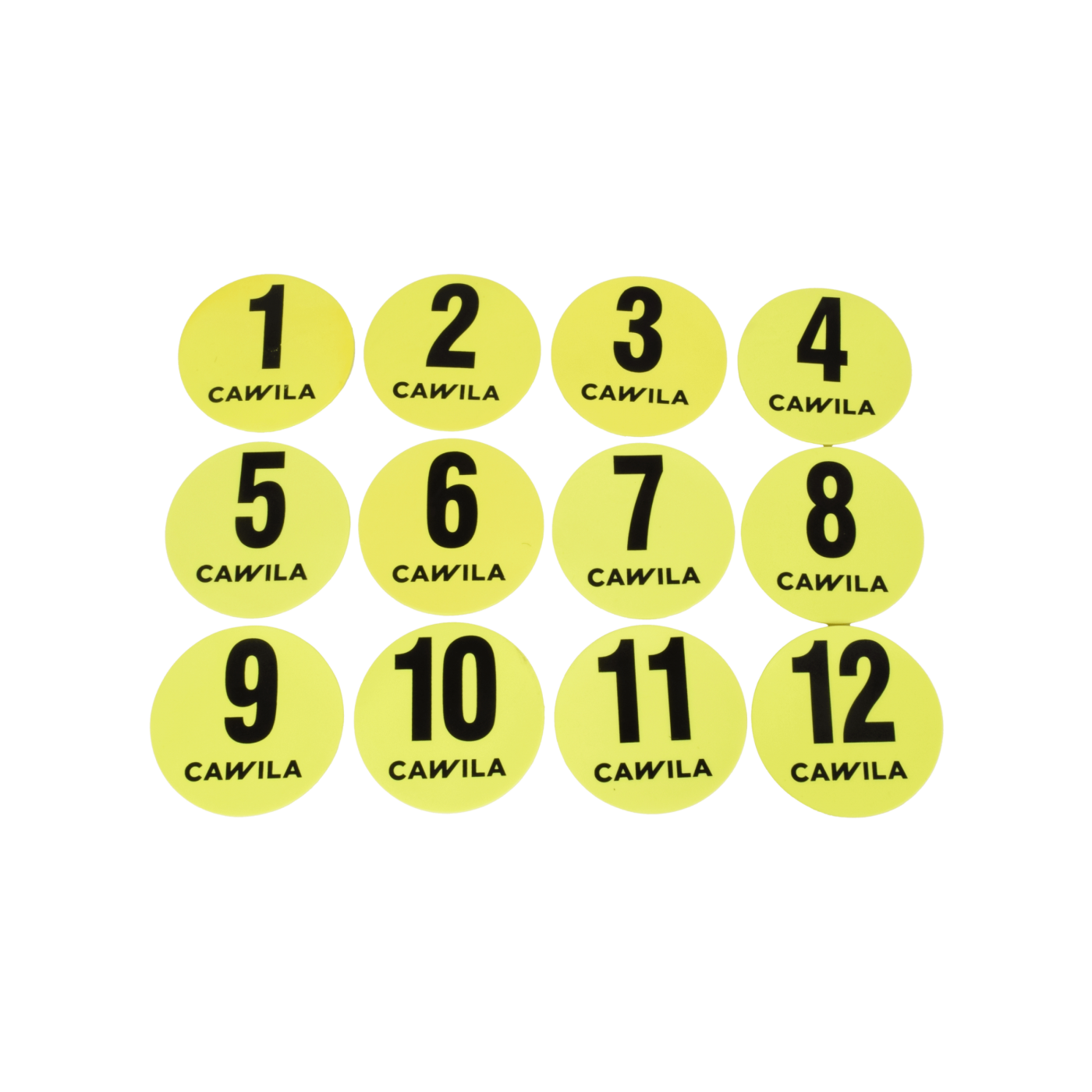 Cawila Floormarker Nr.1-12 Set 12,5 cm Gelb