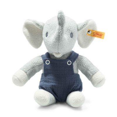 GOTS Eliot Elefant, 26 cm, hellgrau