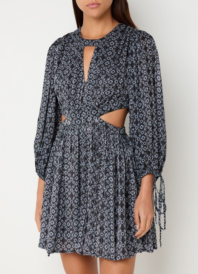Maje Mini dress with cut-out detail and lurex