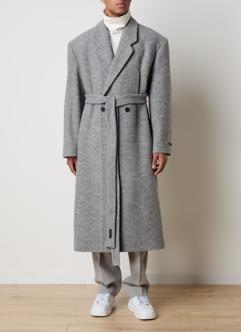 Fear of God Zweireihiger Mantel aus Schurwolle mit Bindegürtel