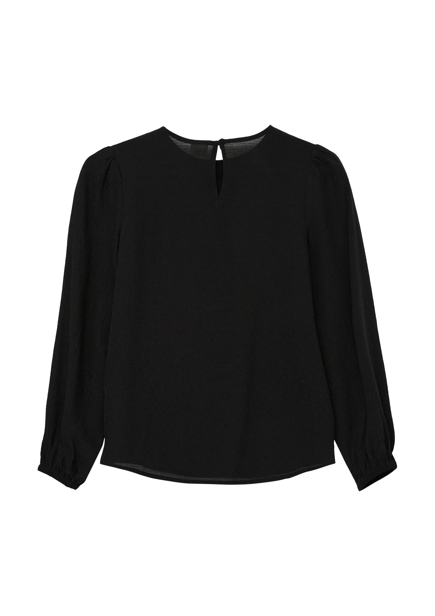 s.Oliver Langarmbluse Bluse mit Dobby-Struktur Raffung