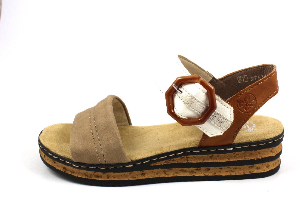 RIEKER Klassische Sandalen beige