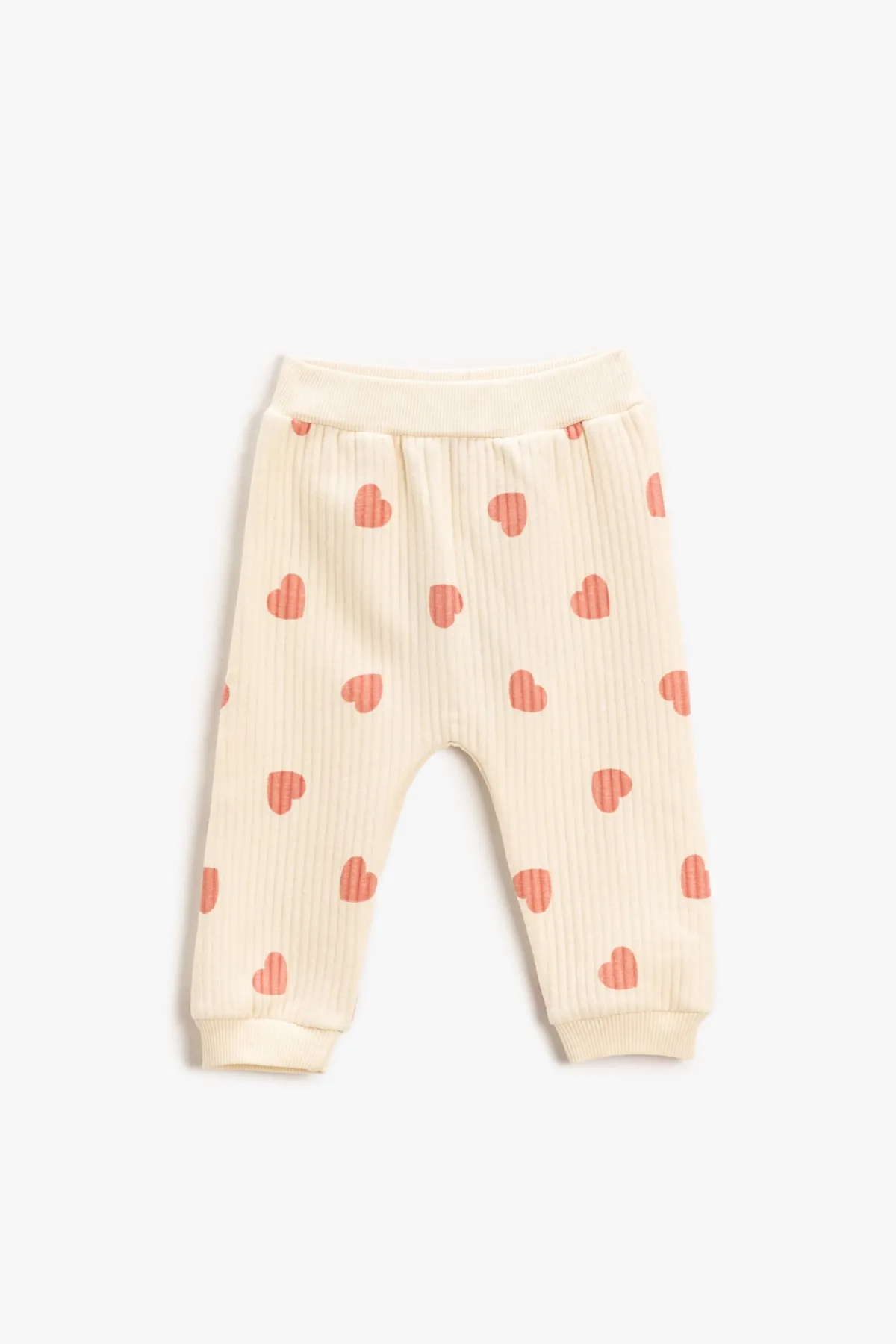 Koton  Beige gemusterte Jogginghose für Babys (Mädchen) 3WMG40074AK