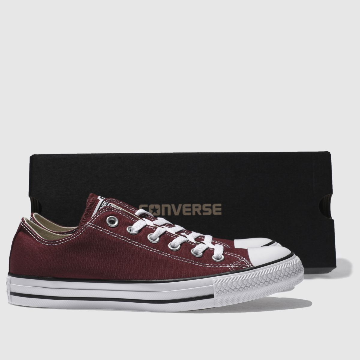 Converse All Star Ox – Vinröda sneakers