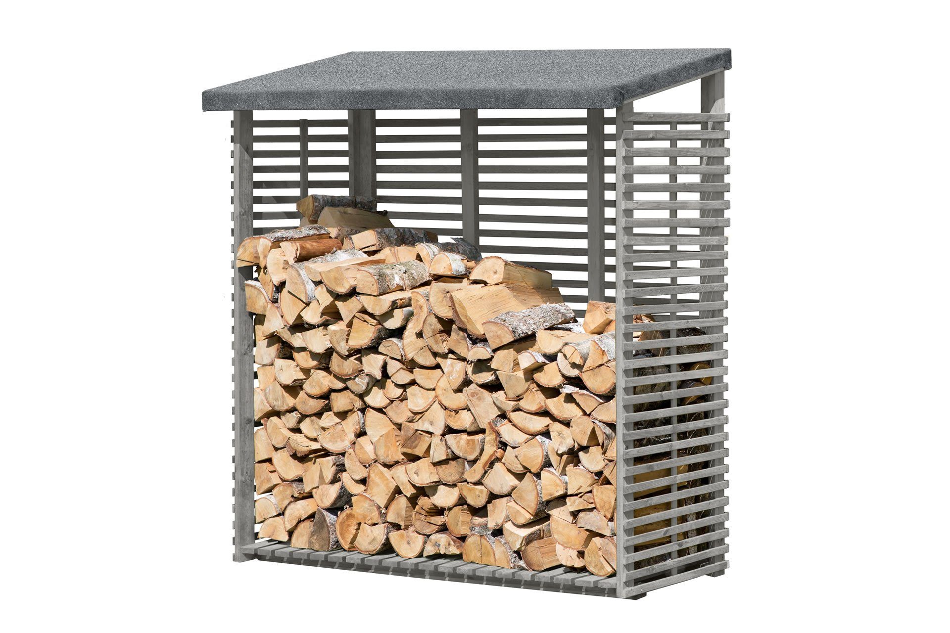 Mega-Holz Kaminholzregal Kaminholzregal FLAMMO S mit Rückwand, 188 x 69 x 183 (B x T x H)