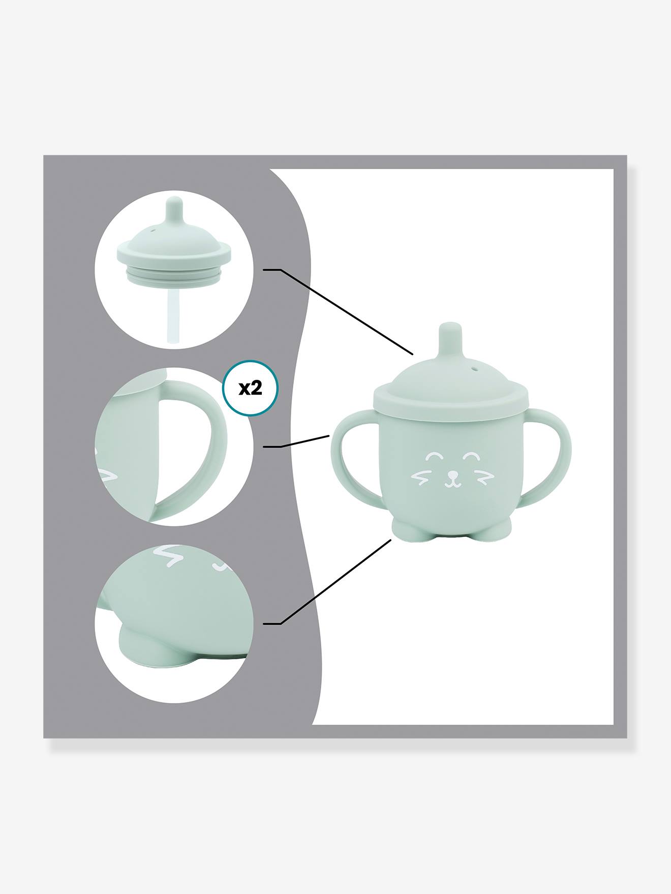 Tasse Isy BABYMOOV vert sauge