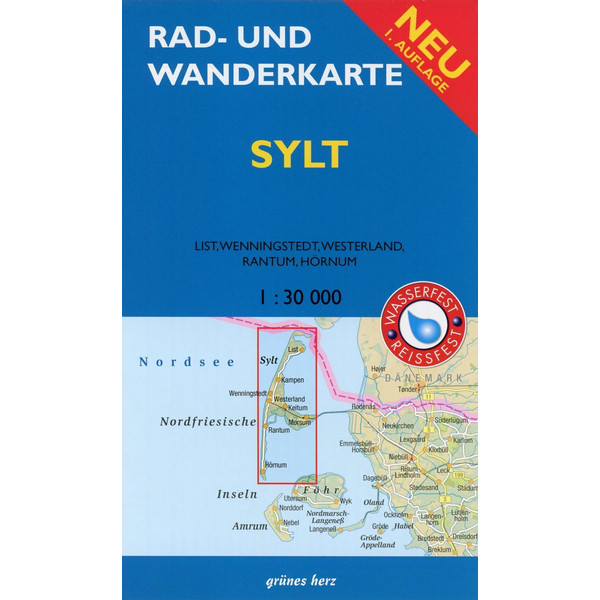 Rad- und Wanderkarte Sylt 1: 30 000 - Wanderkarte