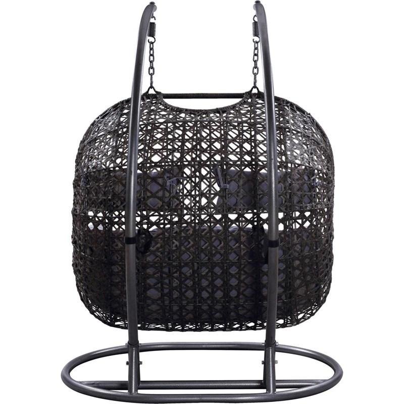 2024 Patio Wicker Swing Chair With Stand Rain Cover Included