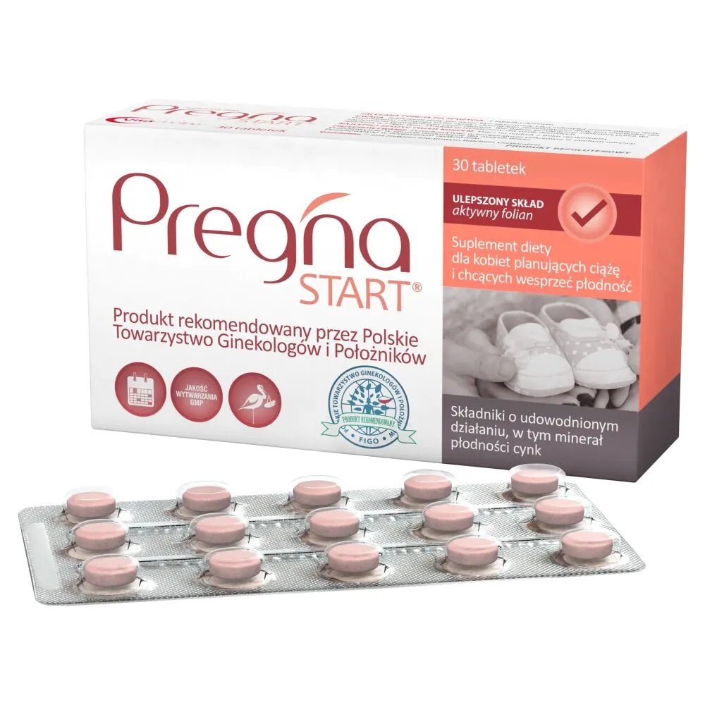 Pregna Start, maisto papildas moterims, planuojančioms nėštumą, tabletės