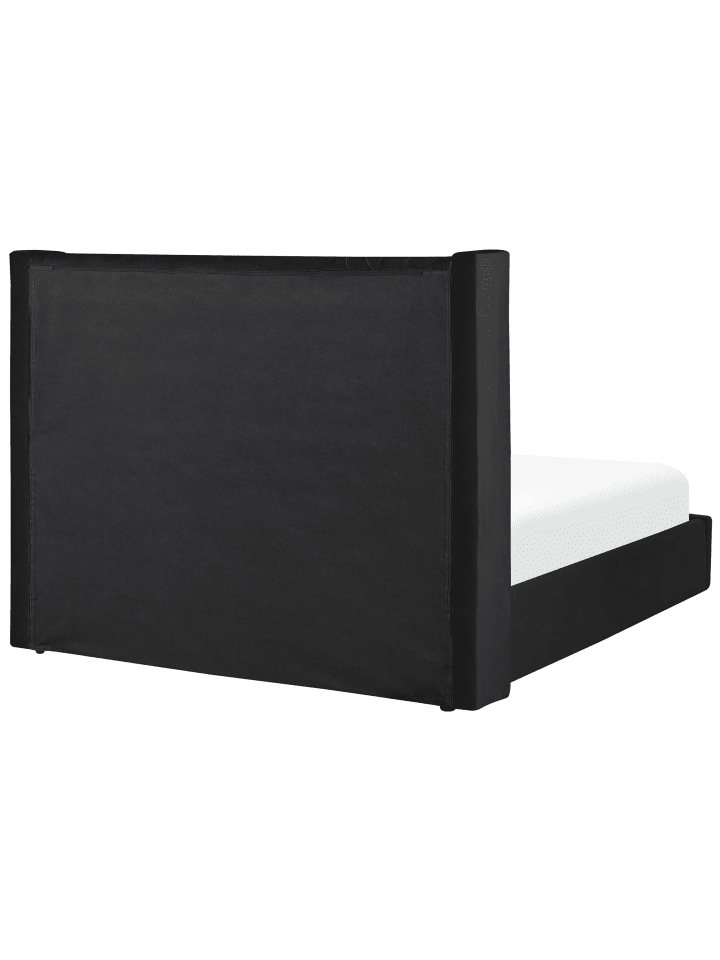 Beliani Doppelbett LUBBON in Schwarz/Silber - (W) 210 x (H) 144 x (L) 217 cm günstig kaufen onesize