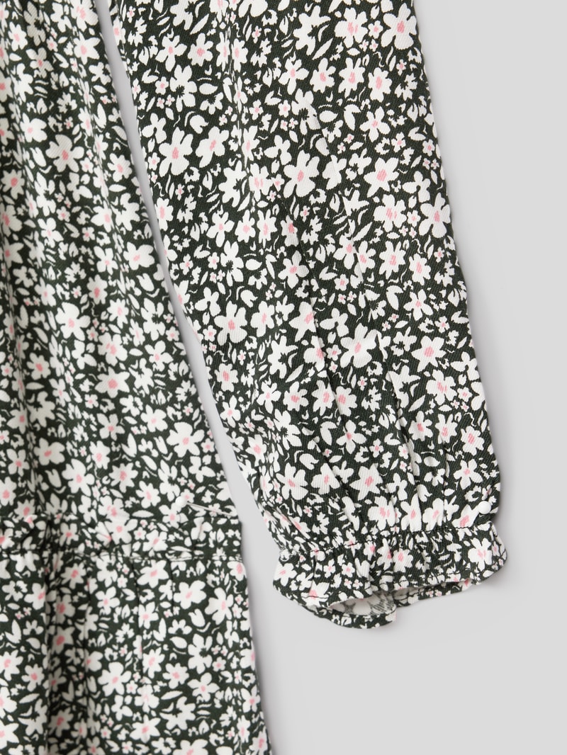 Blusenkleid mit Allover-Muster in rosé