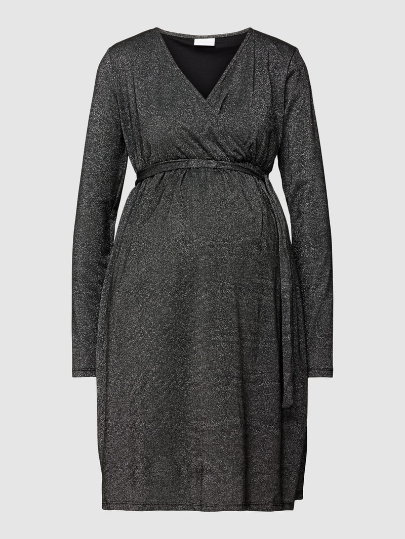 Umstands-Kleid in schimmernder Optik Modell 'JASMIN' in schwarz