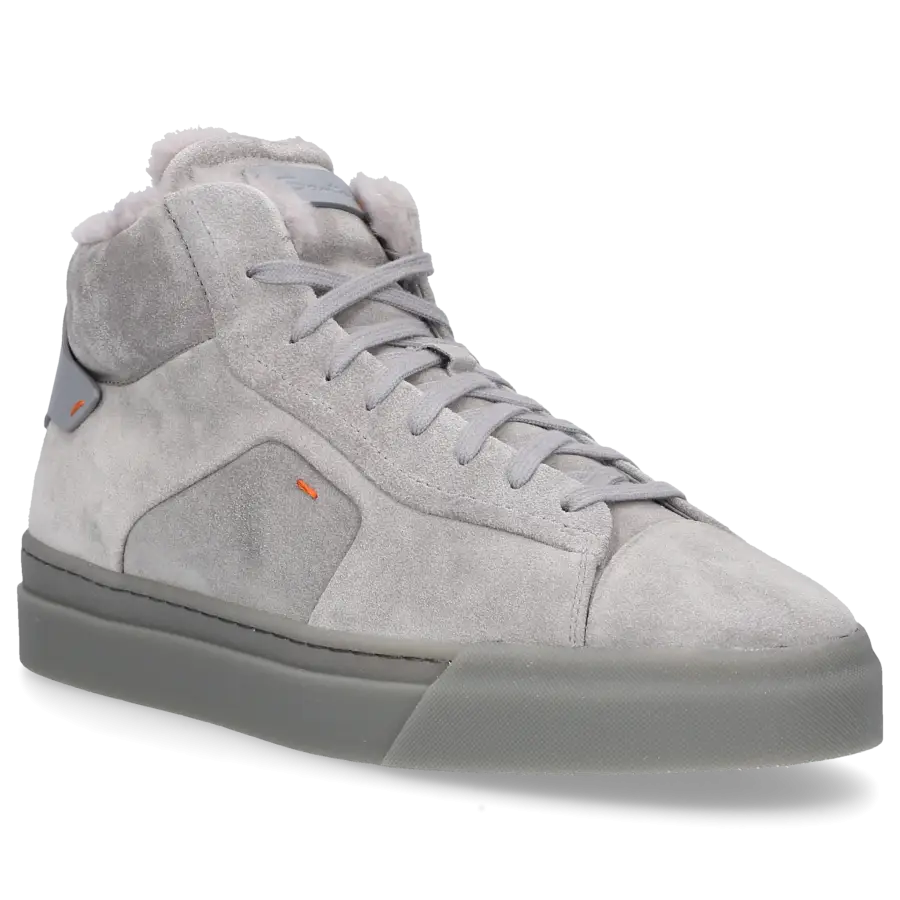 Santoni - Sneaker high 60943 Veloursleder - grau
