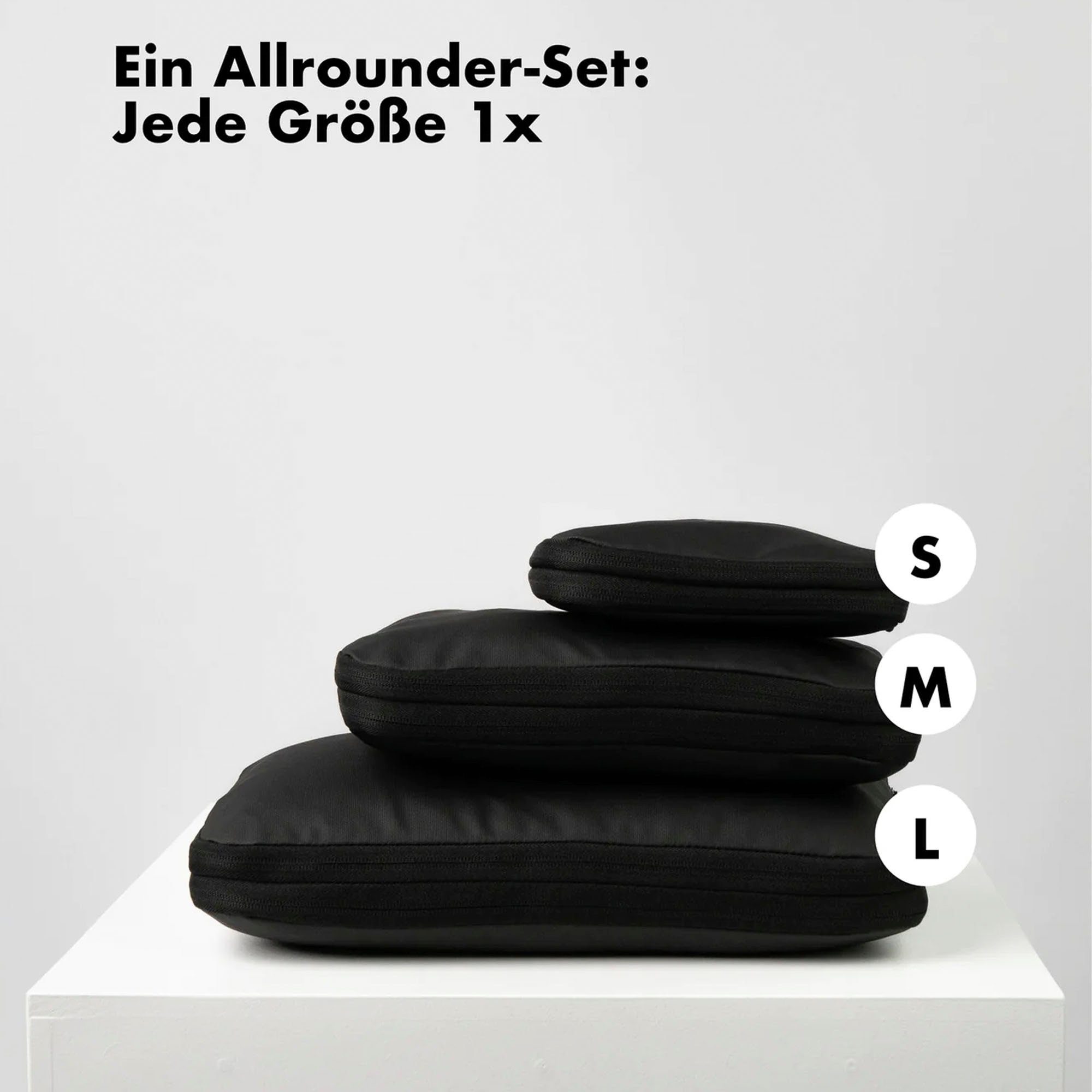 onemate Kofferorganizer Packtaschen-Set, schwarz (Set)