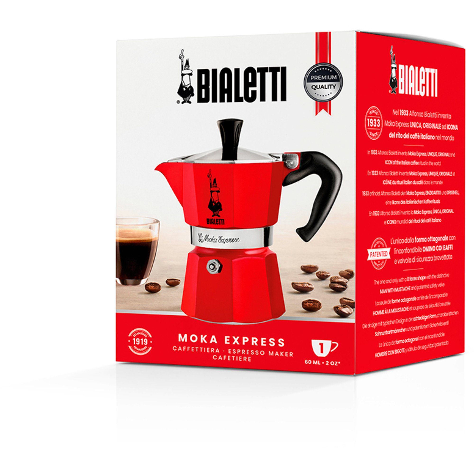 BIALETTI Kaffeebereiter Bialetti Moka Express, Espressomaschine, (1 Tasse)