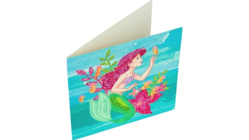 Craft Buddy - Crystal Art Diamond Painting Card Kit Arielle, 18x18cm