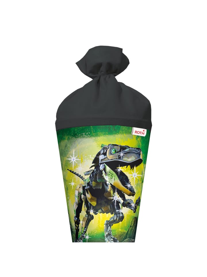 ROTH Schultüte groß Robo-Rex 70 cm, Glanzfolie in Grün günstig kaufen onesize