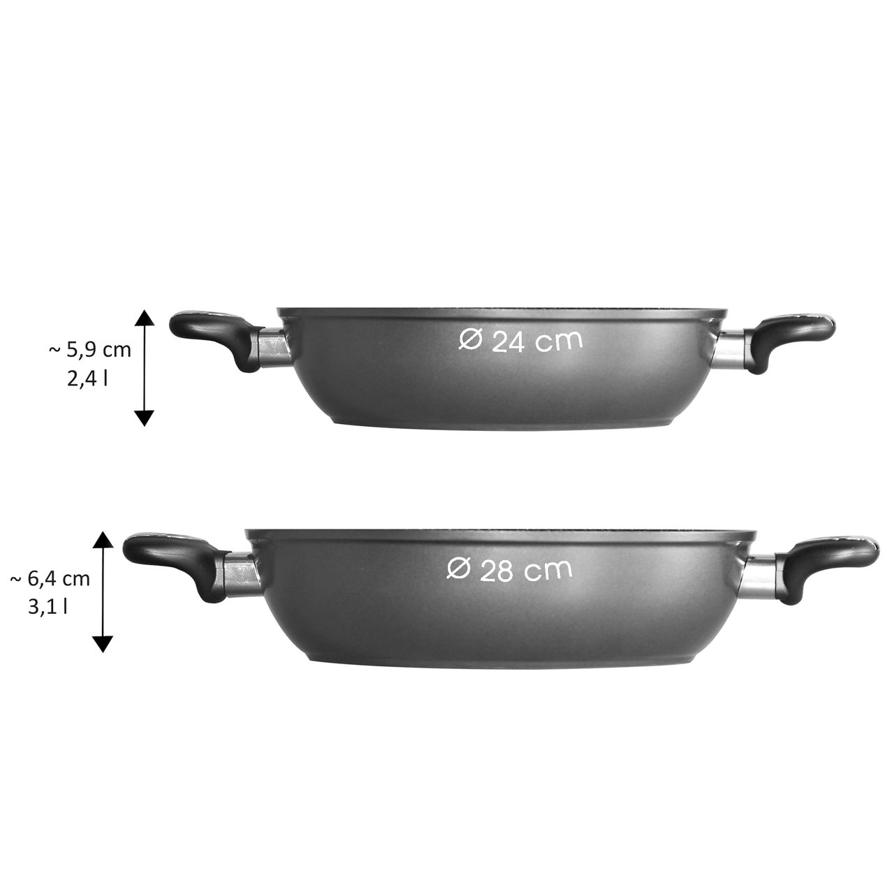 STONELINE® Gourmundo Made in Germany Servierpfanne 24 cm