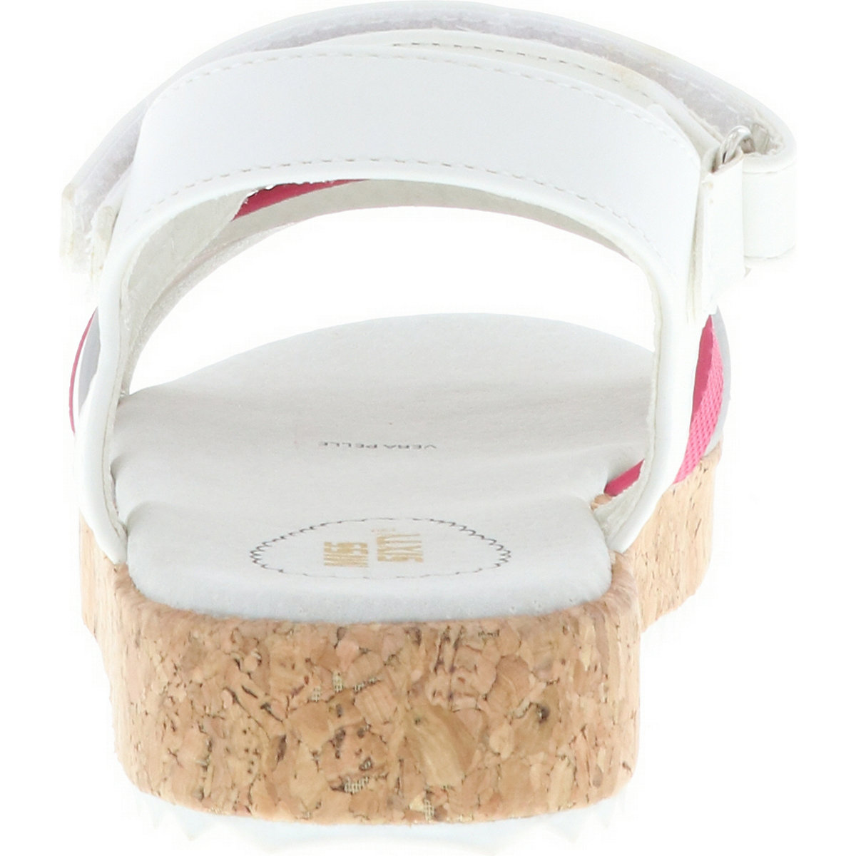 Kinder Mädchen Sandalen Riemchen silber/weiß/pink/zebra
