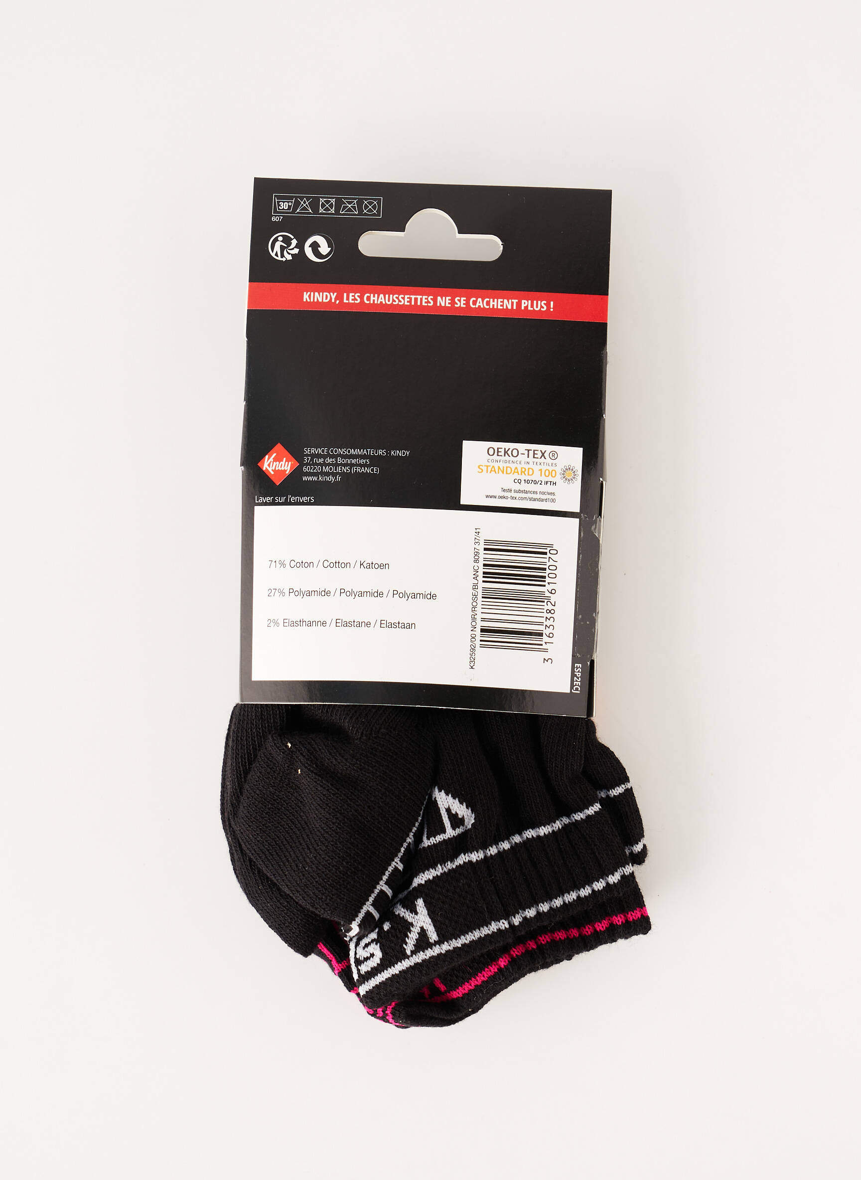 Kindy Chaussette Femme couleur noir