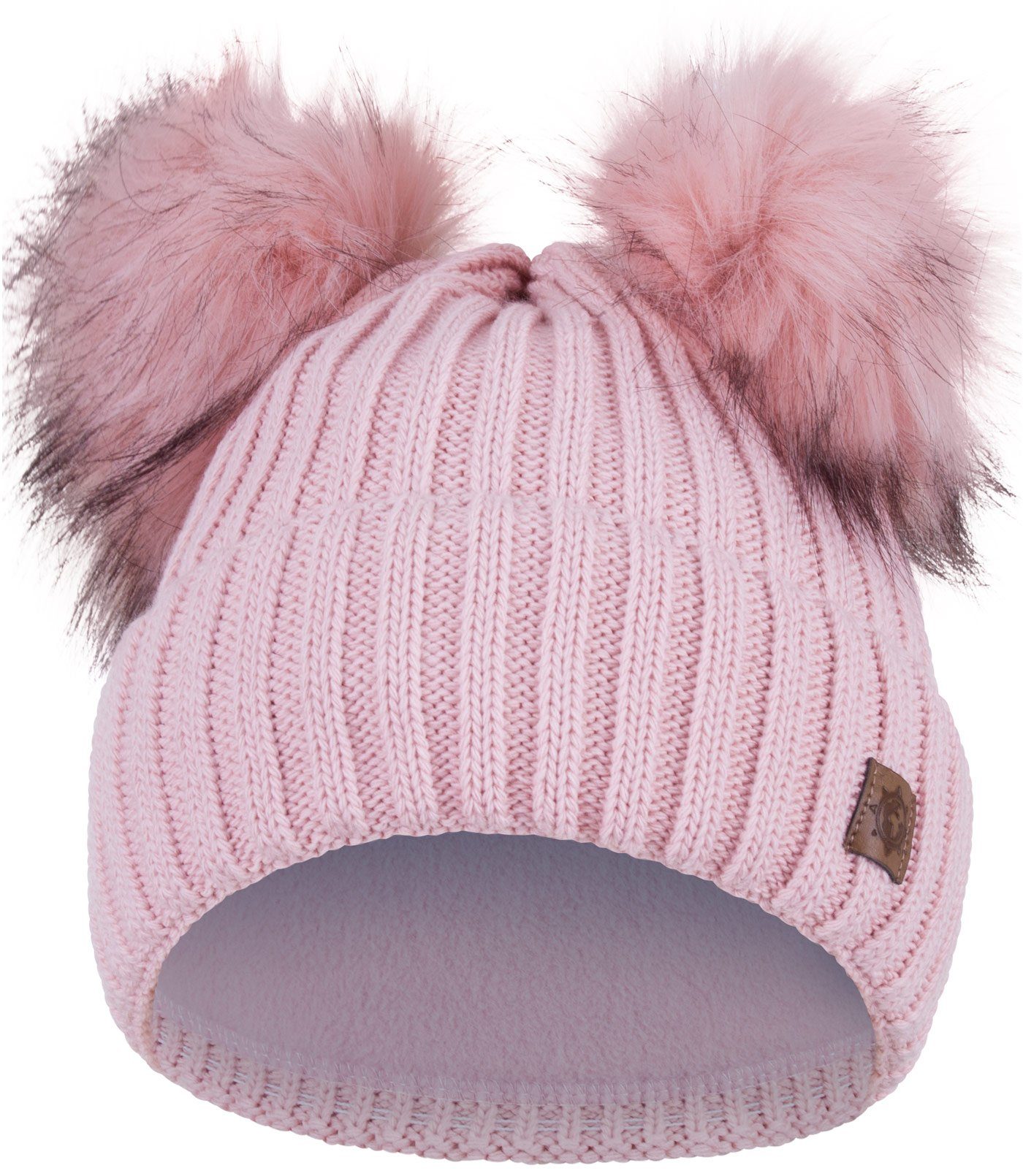 compagno Bommelmütze (1-St) Kindermütze Kinder Wintermütze Beanie Strickmütze Mädchen Mütze