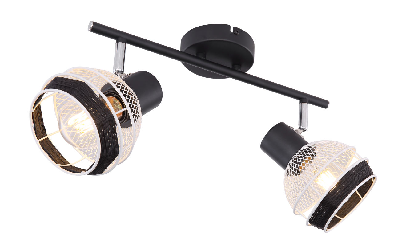 Globo Lighting - GRIDDY - Strahler Metall schwarz matt, 2x E27