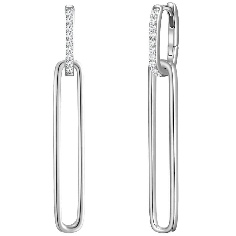 Glanzstücke München Créoles en argent Argent sterling Oxyde de zirconium (CZ) en Argent Boucles d'oreilles