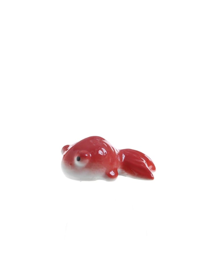 MARELIDA Teichdeko Fisch für Aquarium schwimmend Porzellan L: 7cm in rot günstig kaufen onesize