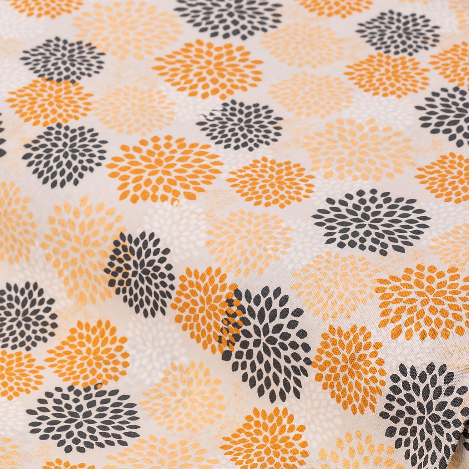 Baumwollstoff Blüten grafisch 