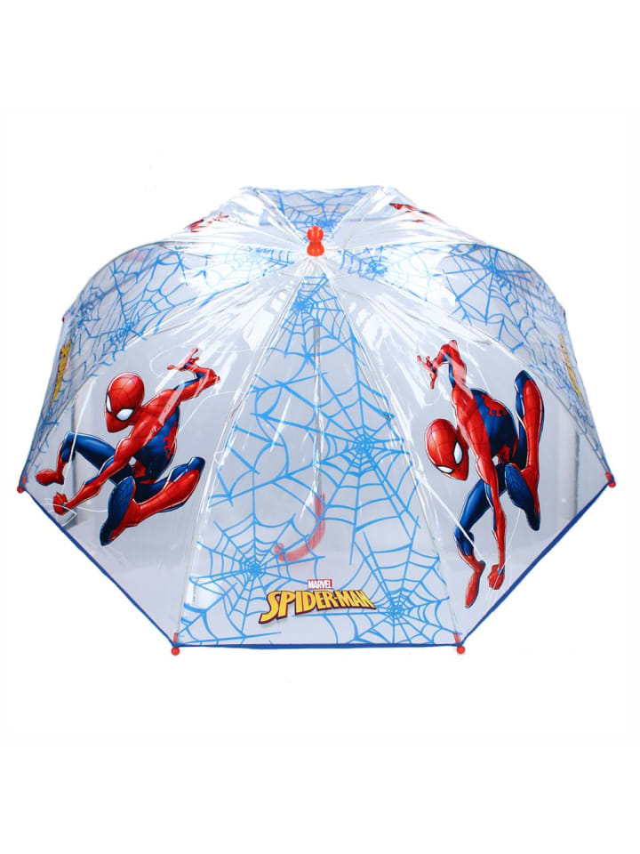 Spiderman Stockschirm blau & transparent | Marvel Spiderman | Kinder Regenschirm günstig kaufen onesize