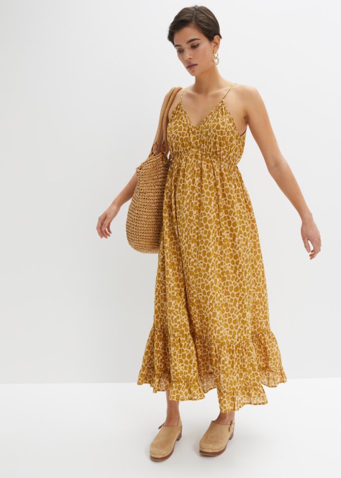 Maxikleid mit Leo-Druck