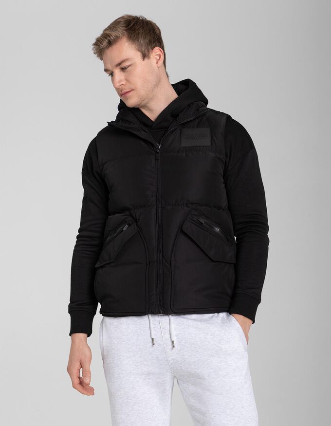 Herren Steppweste - Labelpatch