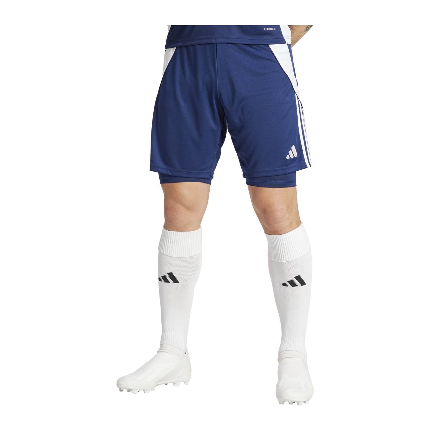 adidas Tiro 24 Training 2in1 Short Blau Weiss