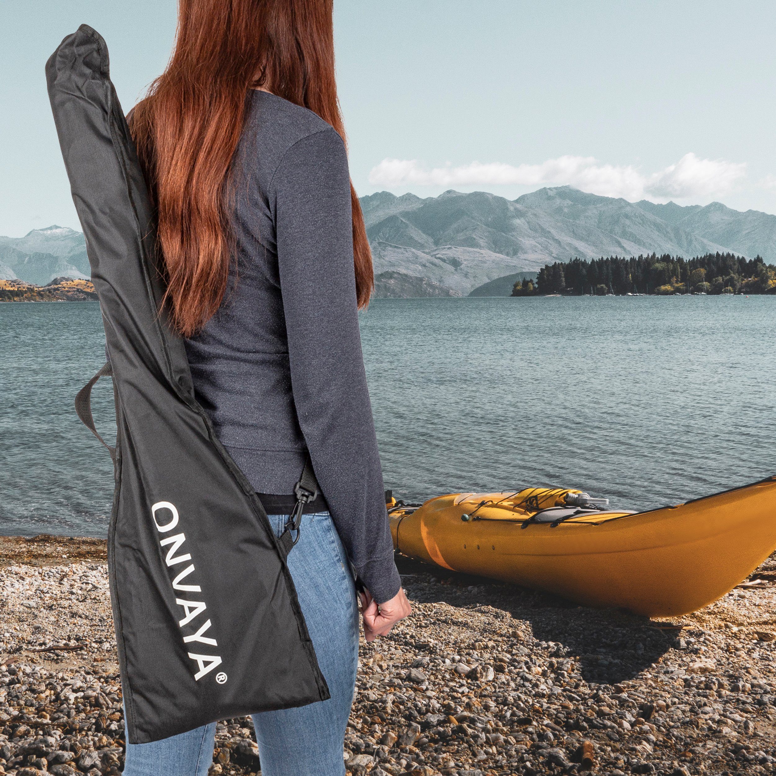 ONVAYA SUP / Kajak Paddel, 2-in-1: Stechpaddel & Doppelpaddel SUP-Paddel