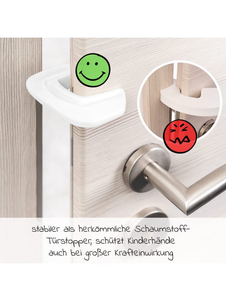 coona Türstopper und Finger-Klemmschutz 3er Pack - weiß in weiss günstig kaufen onesize