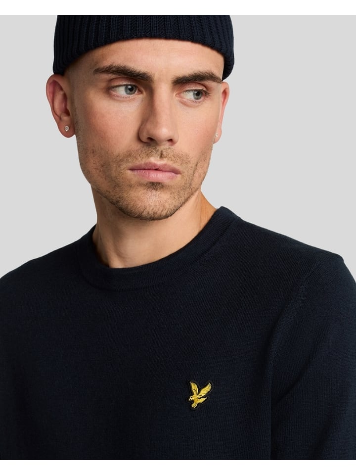 Lyle & Scott Strickpullover in Dunkelblau günstig kaufen