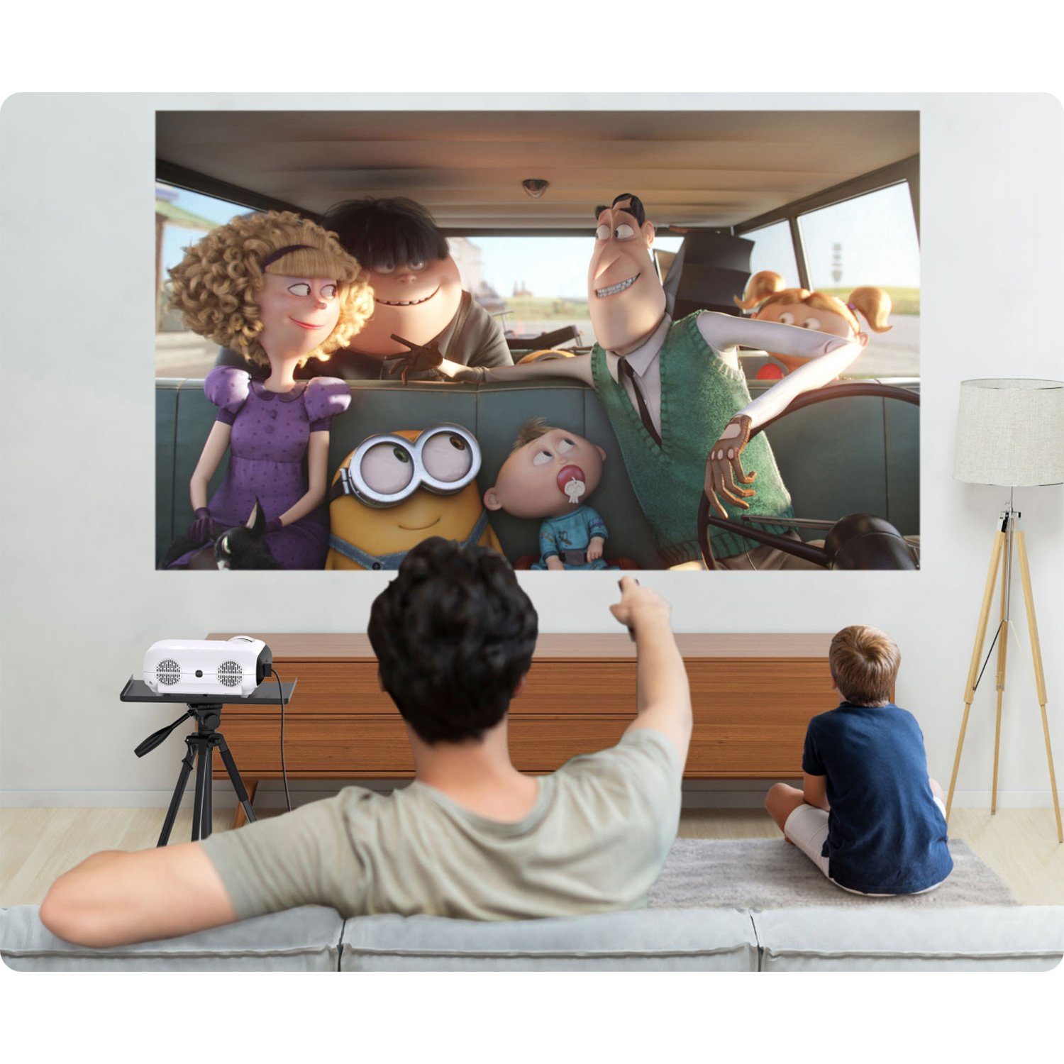 Ultimea P20 Bluetooth LCD-Beamer (10000 lm, 10000:1, 1920 x 1080 px, Tragbarer Bluetooth-Beamer,Intelligenter 1080P Full HD Filmprojektor)