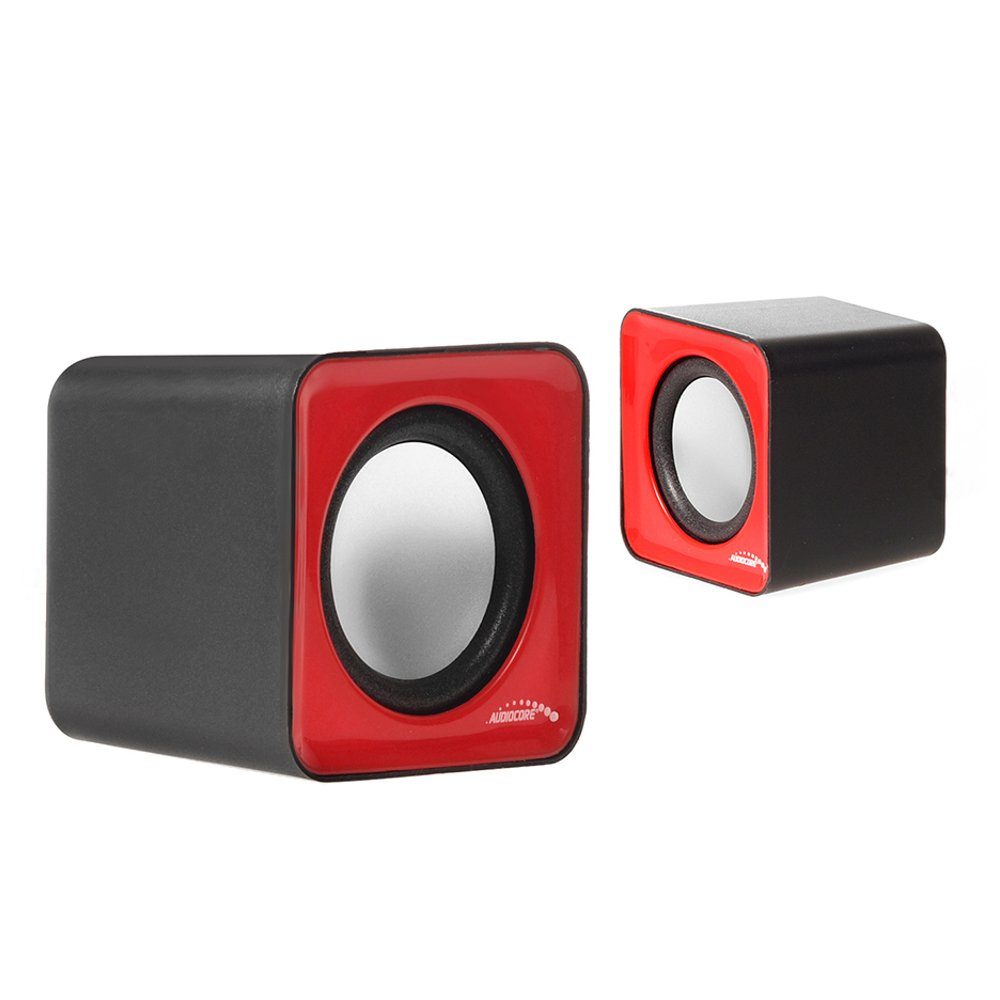 Audiocore AC870 Stereo, 2.0 PC-Lautsprecher (6 W, Lautstärkeregelung)