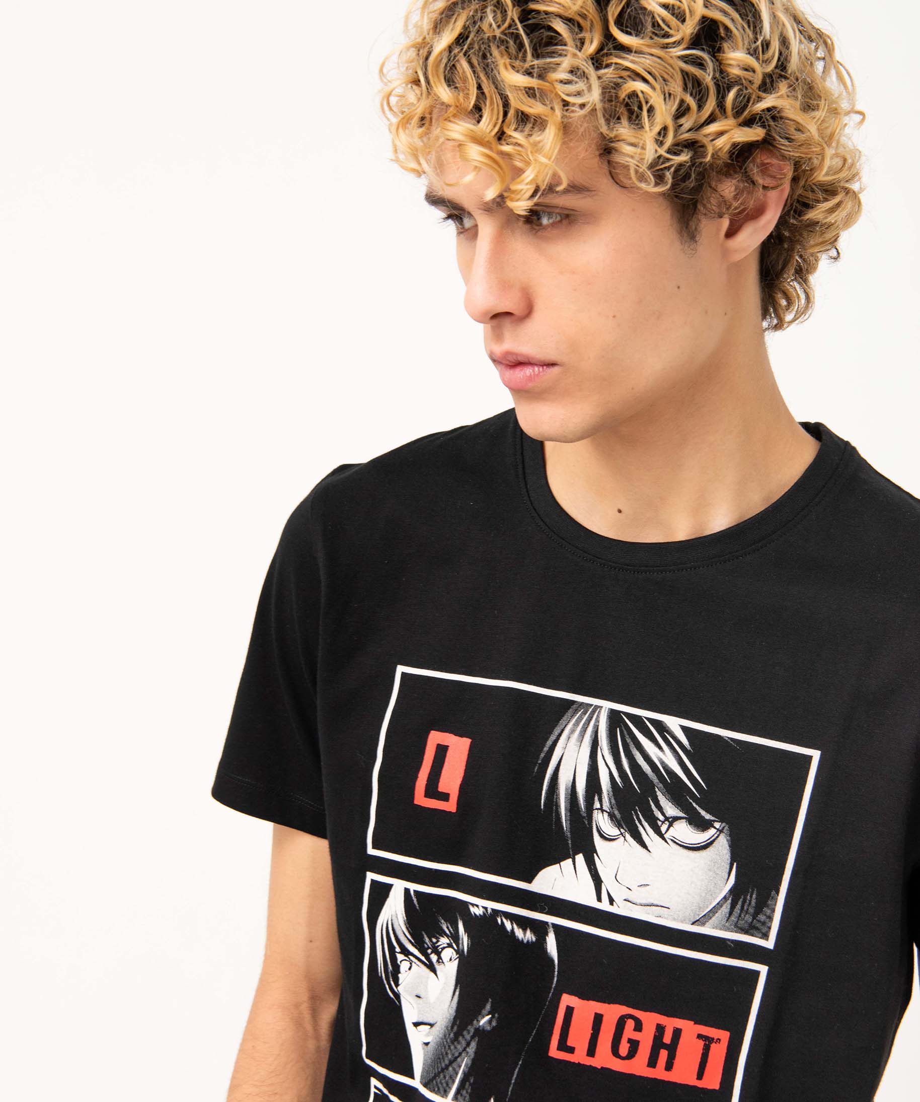 Tee-shirt homme imprimé à manches courtes - Death Note noir | GEMO