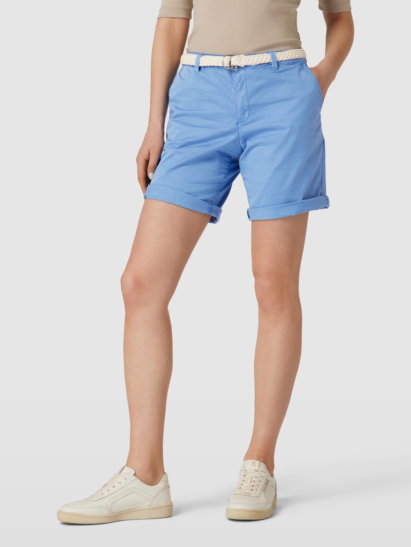 Bermudas mit seitlichen Eingrifftaschen Modell 'CHINO' in blau
