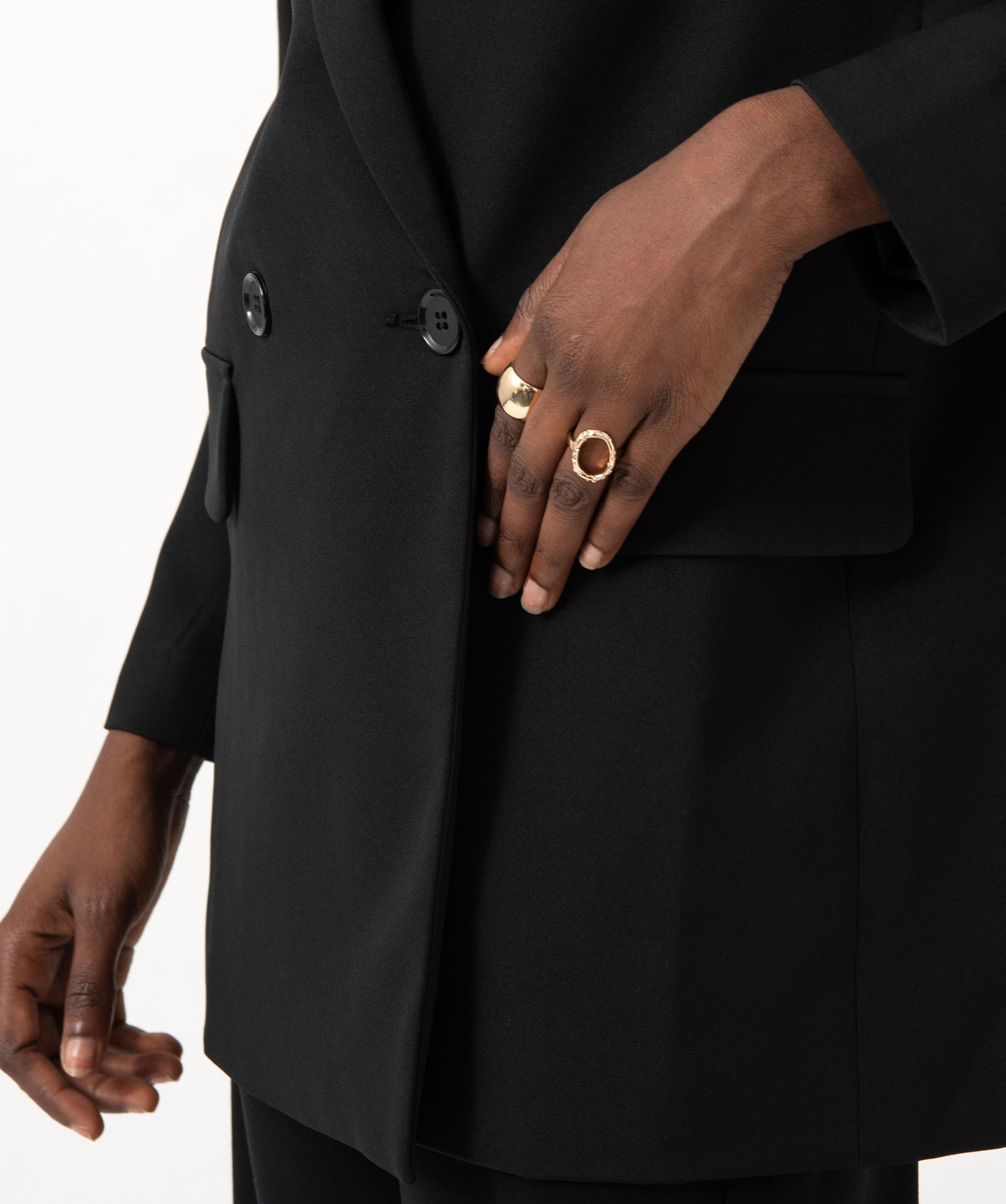 Veste blazer fermeture croisée femme noir | GEMO