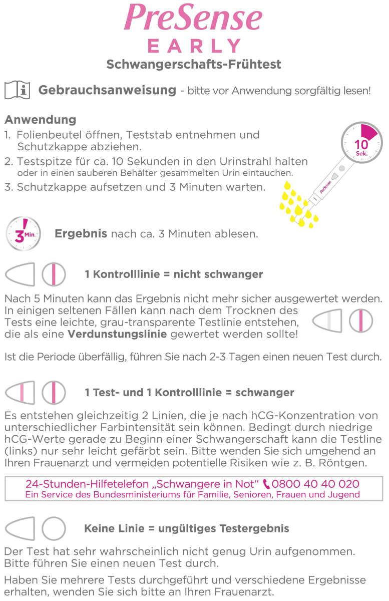 Schwangerschaftsfrühtest, 2 St
