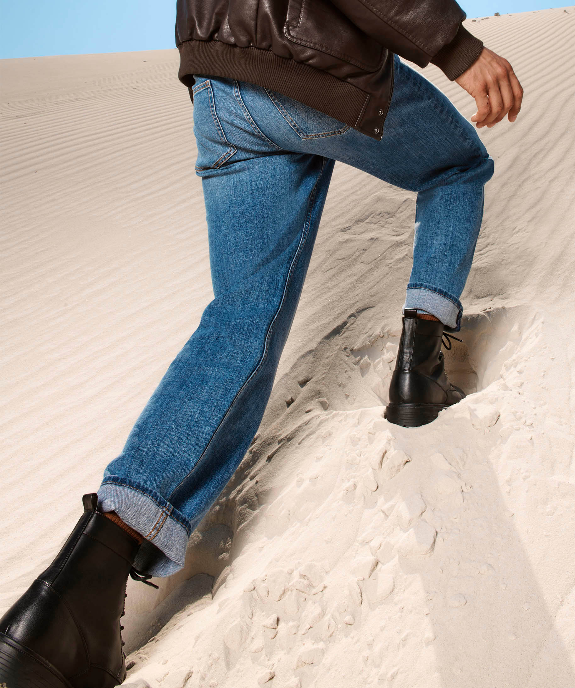 Jean Wide Legs extensible homme stone | GEMO