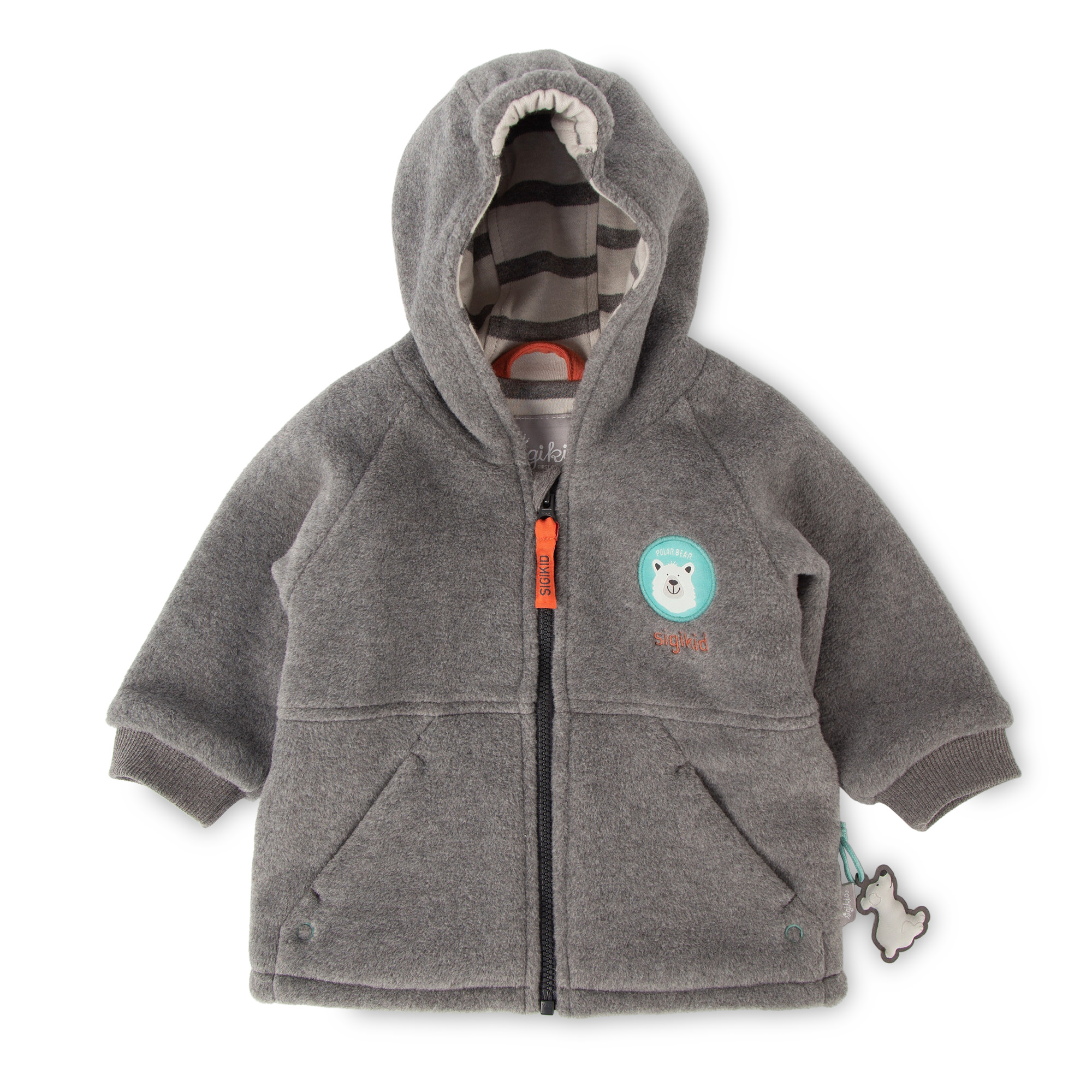 Baby Fleecejacke Eisbär, grau