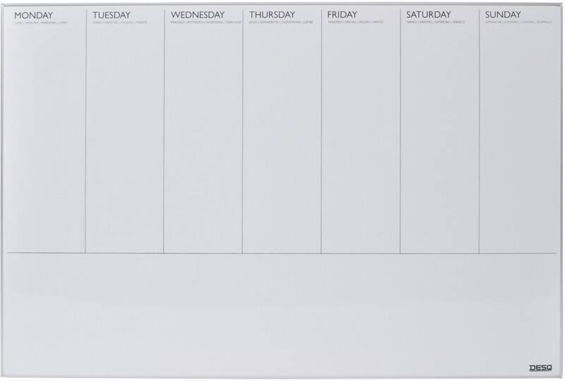 DESQ Wochenplanertafel Weiß 4321