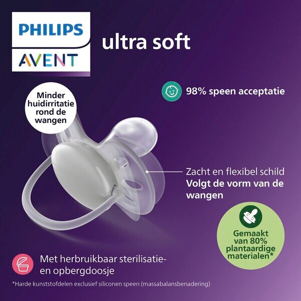 Sucette Philips Avent Ultra Soft SCF091/38