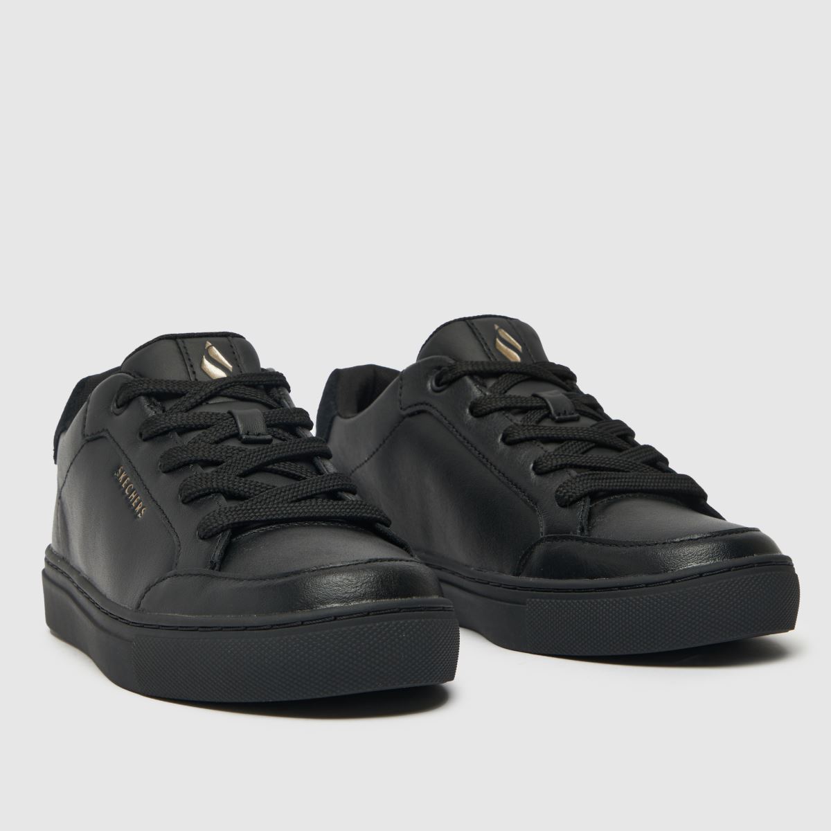 SKECHERS – Svarta sneakers med sidosula