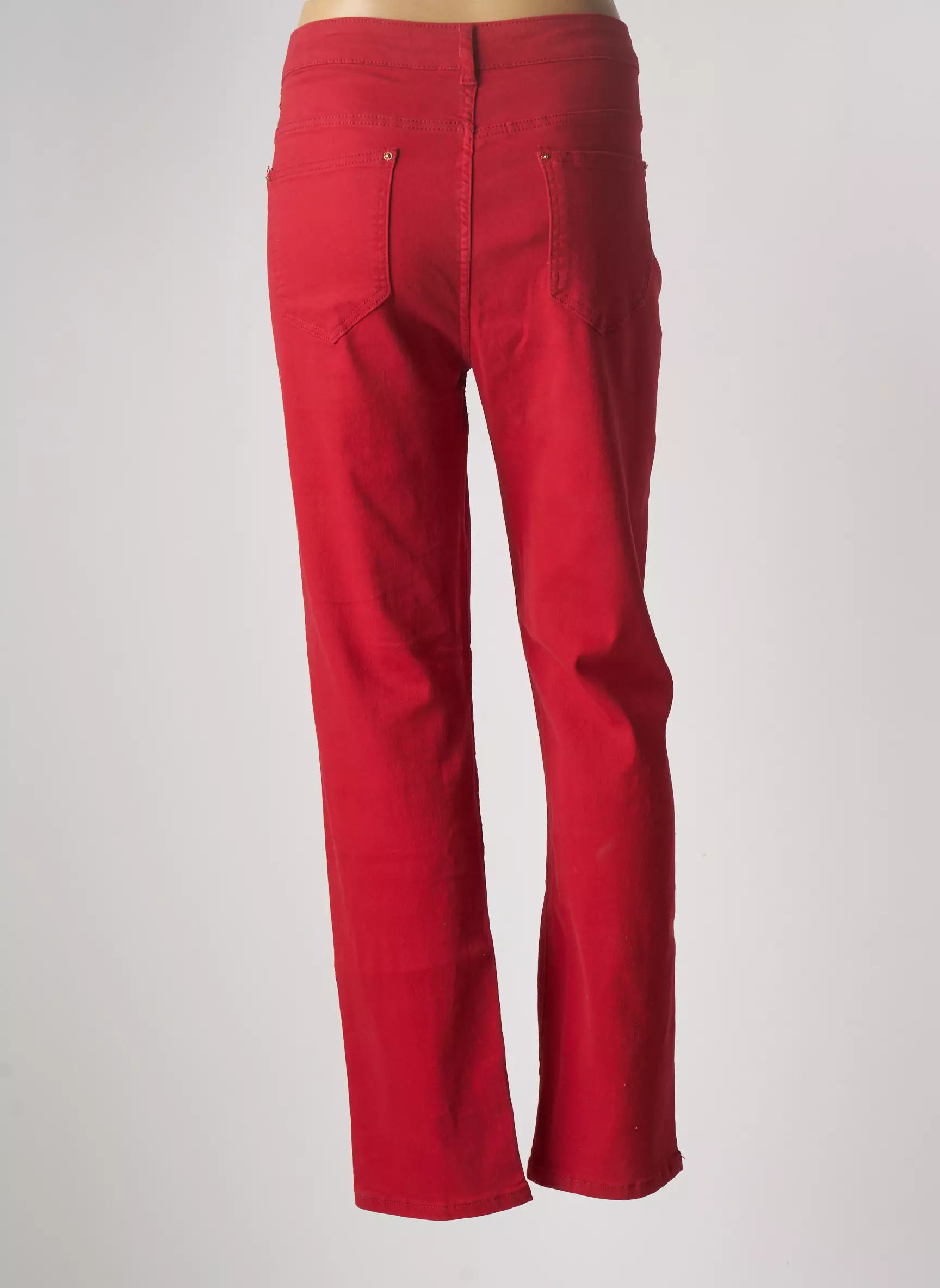 Multiples Pantalons Slim Femme couleur rouge