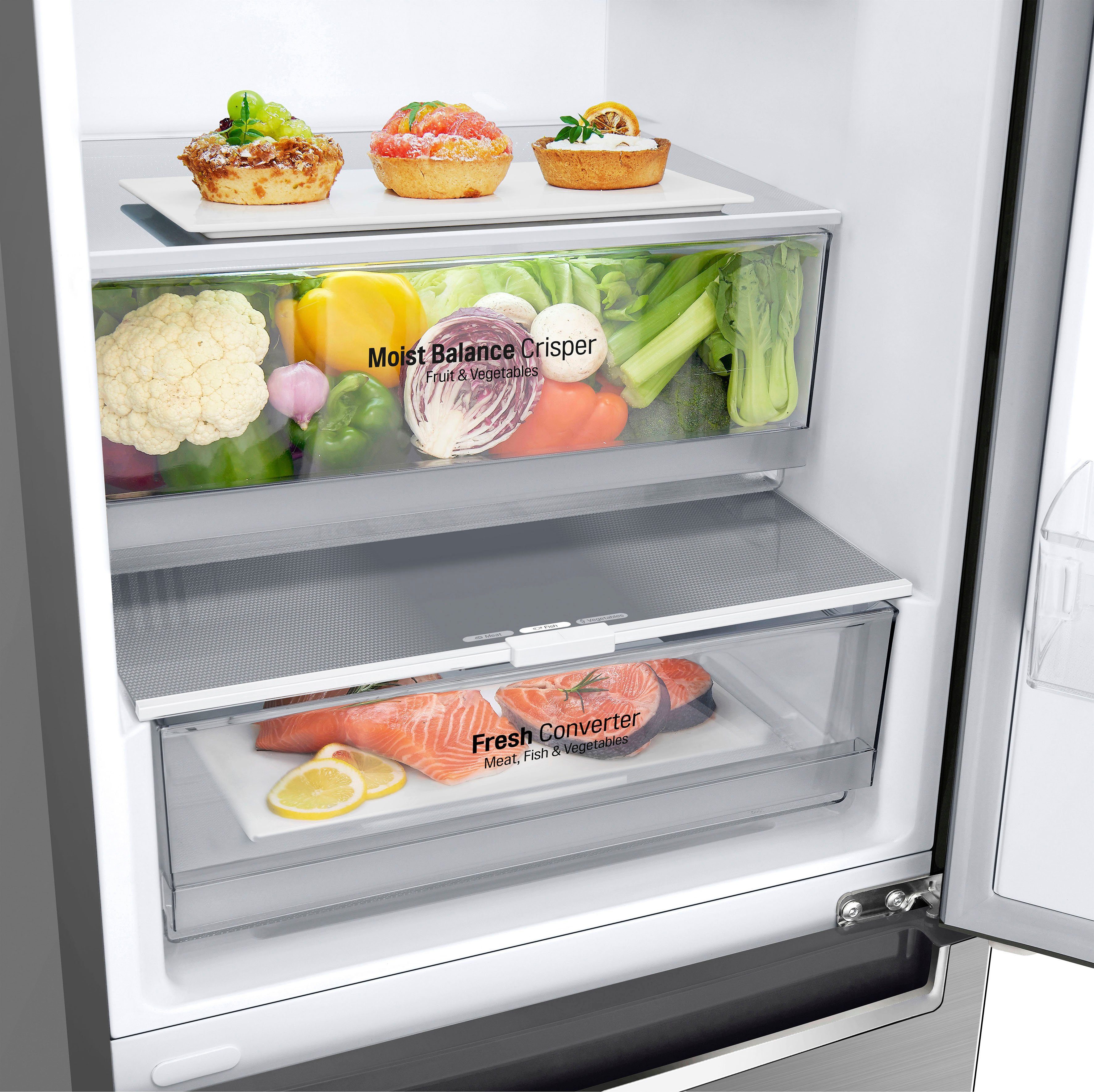 LG Kühl-/Gefrierkombination GBB61PZGFN, 186 cm hoch, 59,5 cm breit