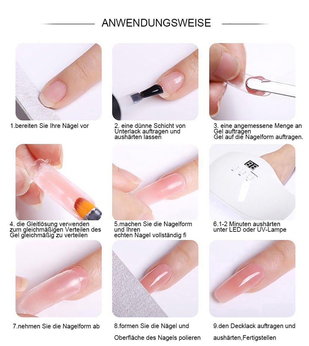 BLAUES MEER Nagellack-Set Nagellack-Set, Nagellack, Nagelwerkzeug, Nagellack-Gel, Nagelzubehör, 1-tlg., Beauty-Kits für Anfänger